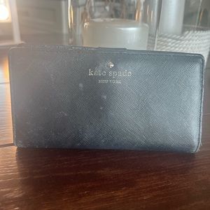 Kate Spade Black Wallet with Polka Dot Interior